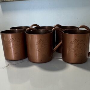 Vintage Boatman Vodka Copper Moscow Mule Mugs Set
